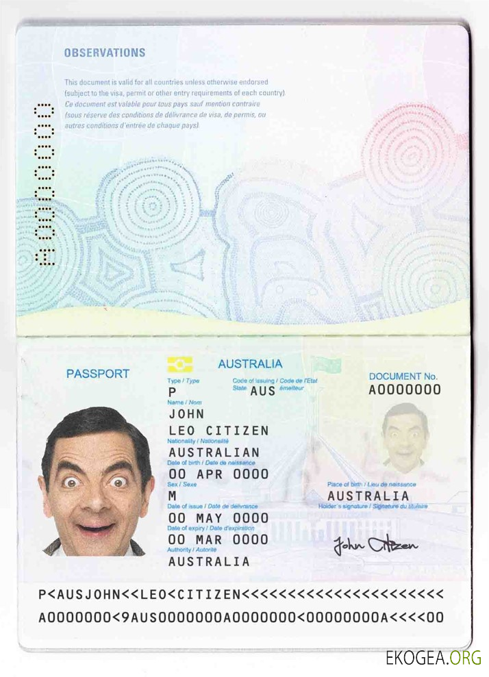 Passeport standard australien